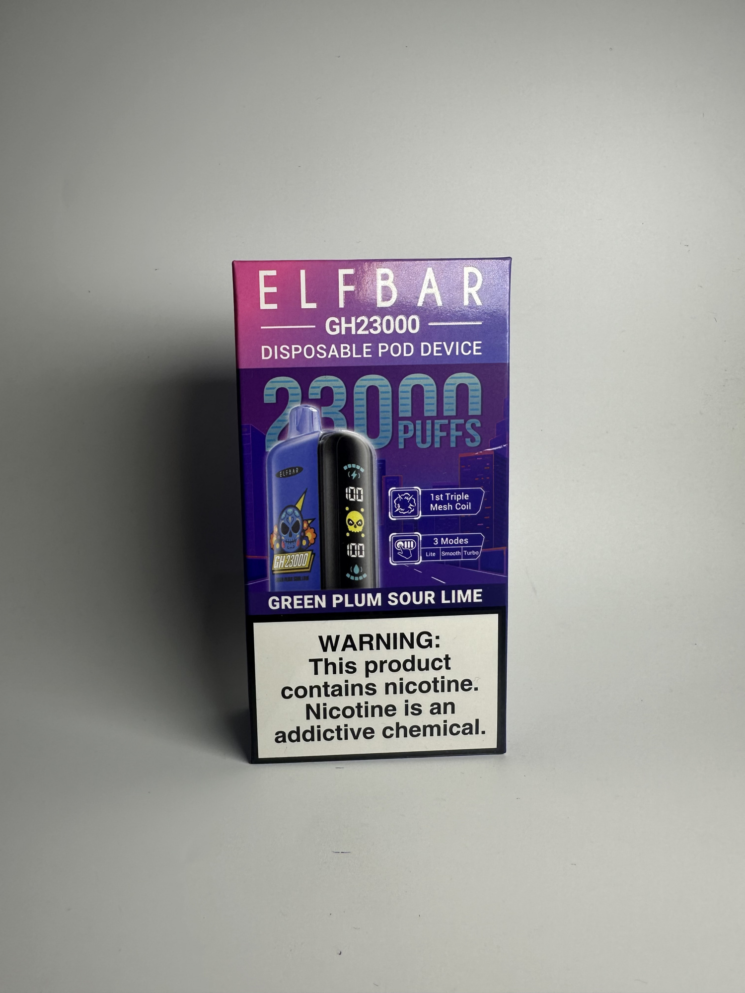 ELF BAR GH 23000 Зеленая слива лайм (Green plum sour lime)