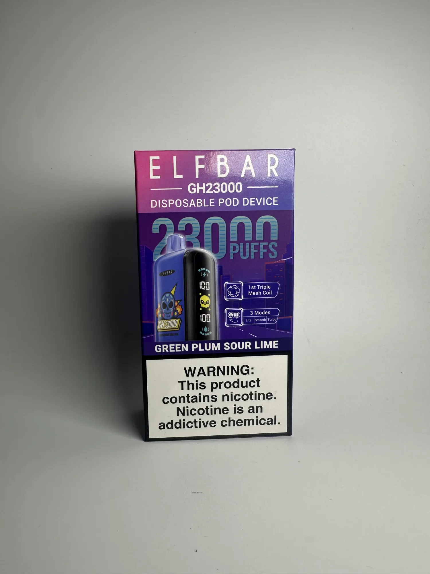 ELF BAR GH 23000 Зеленая слива лайм (Green plum sour lime)